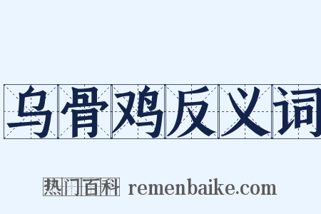 乌骨鸡反义词是什么意思的图片